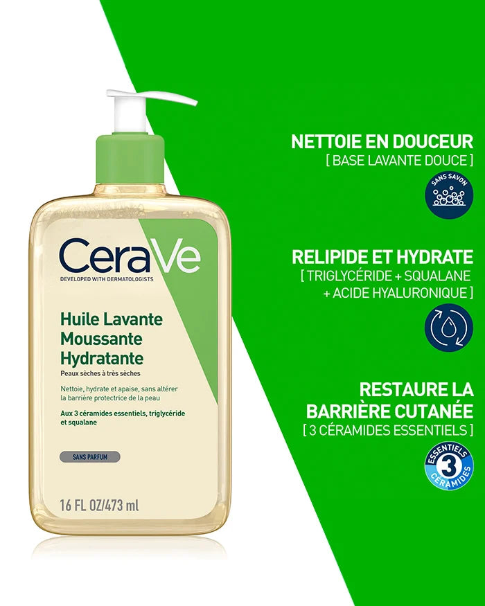 Huile Lavante Moussante Hydratante CERAVE 236 ML