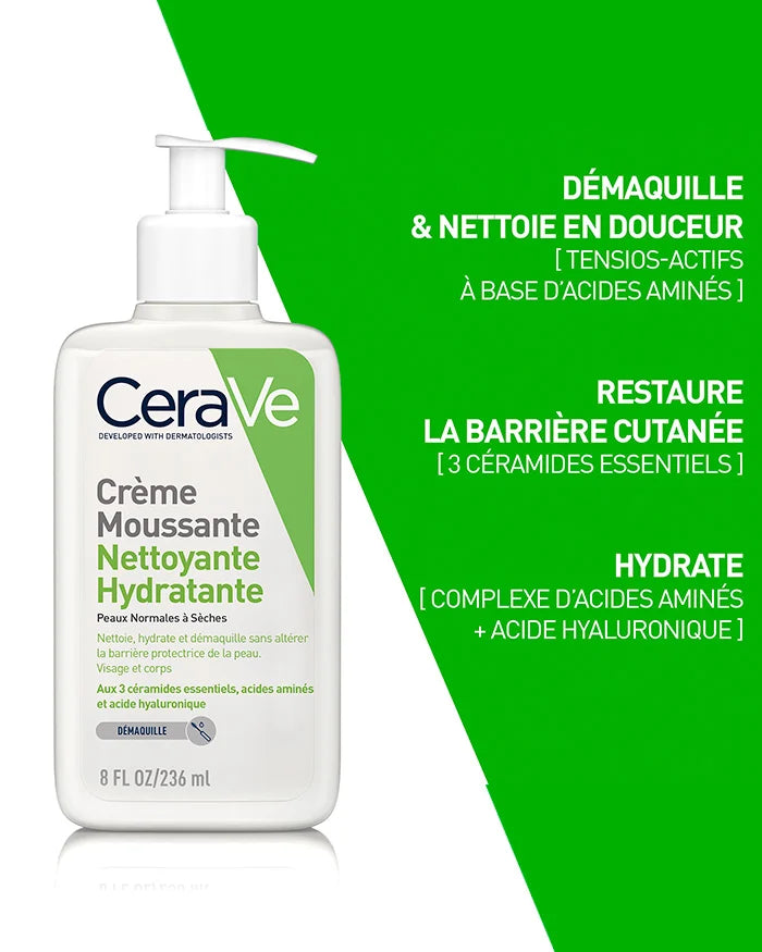 Crème Moussante Nettoyante Hydratante CERAVE 236 ML
